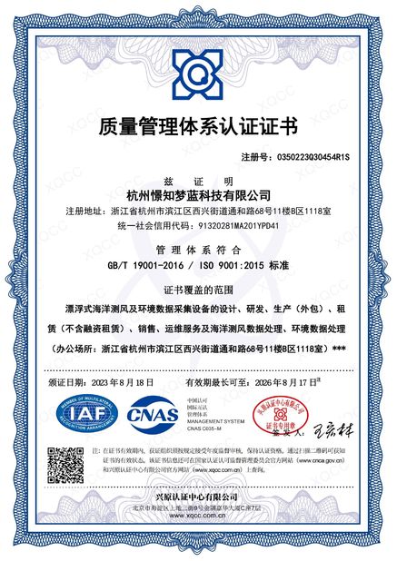 China Hangzhou Blue Aspirations Technology Co., Ltd. zertifizierungen